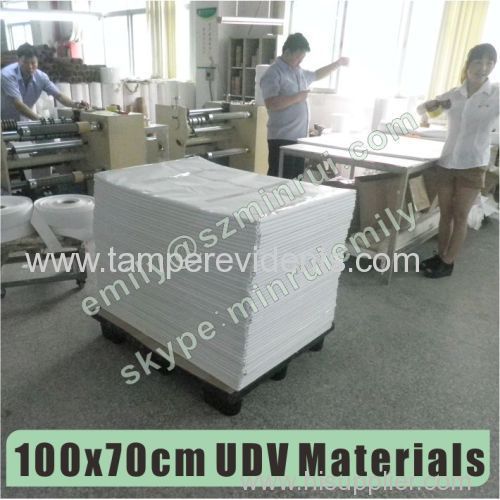 UDV largest manufacturer in China for destructible label materials