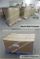 Minrui Factory Lagest Manufacturer of UDV Ultra Destructive Vinyl Eggshell Label Materials in Sheets100x70cm or custom