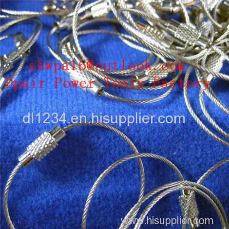 Stainless steel wire key ring badge Stainless Steel Wire