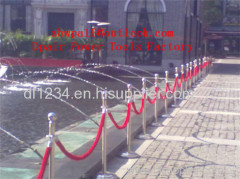 Velvet Rope Stanchion Chrome Stanchion and Red Velvet Rope