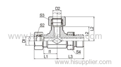 Hydraulic fittings metric male adjustable stub end ISO 6149 run tee ACCH-OG ADDH-OG ACCH-OG/RN ADDH-OG/RN