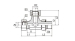 Hydraulic fittings metric male adjustable stub end ISO 6149 run tee ACCH-OG ADDH-OG ACCH-OG/RN ADDH-OG/RN