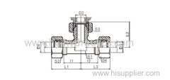 OEM DIN Hydraulic Tee