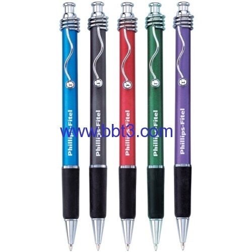 Hot-selling cheap plastic ballpen with spring clip