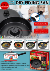 Carbon steel non-stick dry frying pan