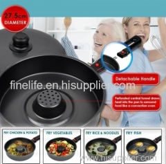 Carbon steel non-stick dry frying pan