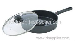 Carbon steel non-stick dry frying pan