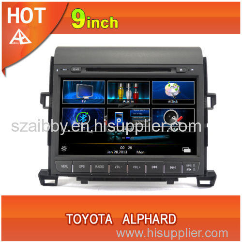 Toyota Alphard car dvd player bluetooth ipod radio TV USB 3G Wifi canbus 9inch touchscreen
