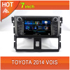 Toyota 2014 Vios car dvd player bluetooth ipod radio TV USB 3G Wifi canbus touchscreen streeing wheel control