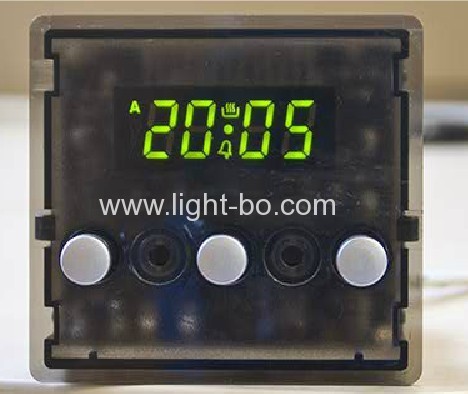 Custom super green7 segment led display for oven timer control