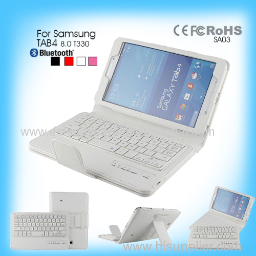 Two-in-one PU leather case with bluetooth keyboard for Samsung TAB4 8.0 T330