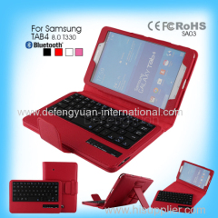 Two-in-one PU leather case with bluetooth keyboard for Samsung TAB4 8.0 T330