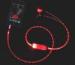 portable antique hands free light earphones With Music , 120cm