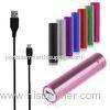 tube cylinder cell phone power bank 5600mah colorful metal mobile charger