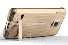 filp stand External Battery Case for Samsung Galaxy S5 , Golden / blue