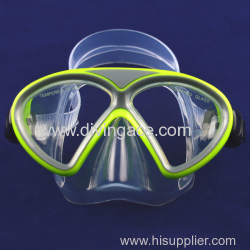 Hot sale waterproof full face silicone diving mask with tempered glass