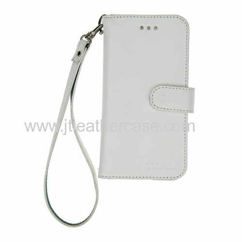 New arrival white leather wallet cell phone case for iphone 6 5 5s