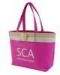 Personalized Pink / Grey SCA Pret Fabric Shopping Reusable Carrier Bags