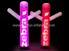 Commercial novel holiday decoration light inflatable column