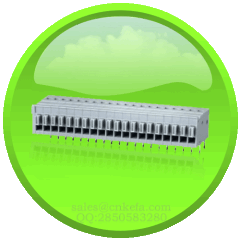 spring terminal block with dual row pins for wire to board connection for instrument and flowmeter connector