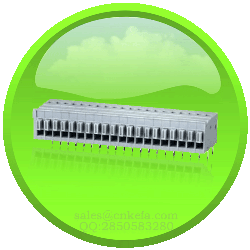 spring terminal block with dual row pins for wire to board connection for instrument and flowmeter connector