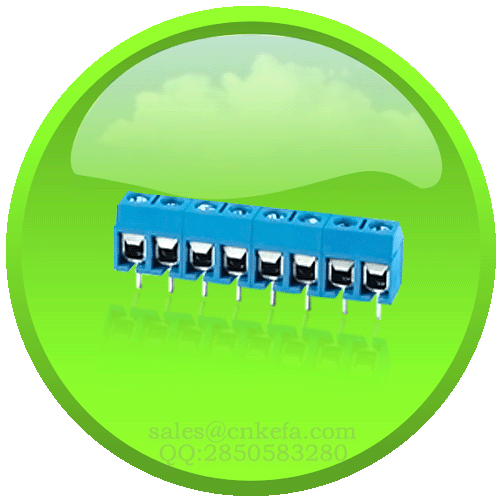 printed circuit board terminal block connector with single pin header for wire to board conection