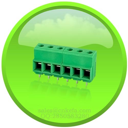 UL VDE approved screw combicon terminal block with dual row pins for wire to board connect
