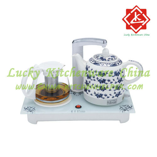 1500W Ceramic Electric Cordless Jug Kettle Tea Set