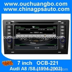Ouchuangbo car dvd radio for S100 Audi A8 with Radio Buletooth