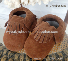 leather baby shoe infant toddle baby slip-on shoe