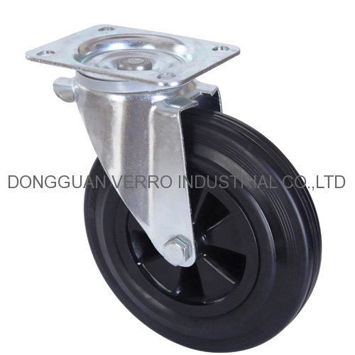 8 inches plastic core garbage container casters