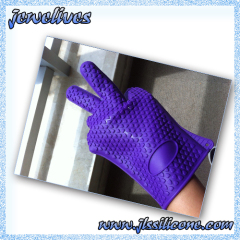 Silicone oven mitt with heart shapes cooking glove manufacturer