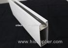 Rectangle Strip Linear Metal Ceiling / White Metal Ceiling Tile For airport , T30mm * 70mm