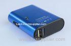 4400mAh Blue Dual USB Power Bank With Flashlight Led