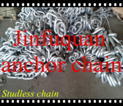 Marine Ship Black Painted or Galvanized Studless Anchor Chain Shandong manufacturer