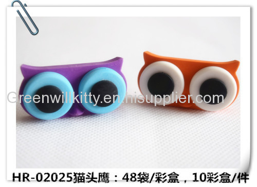 Injection Owl shaped eraser