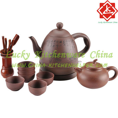 Tea set suit purple clay tea set