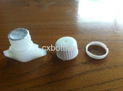 16mm PP/PE resealable plastic nozzle with cap for Doypack