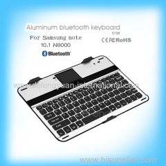 Magnetic suction design aluminum bluetooth keyboard for samsung note 10.1 N8000