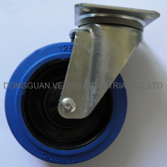 Industrial swivel rubber casters