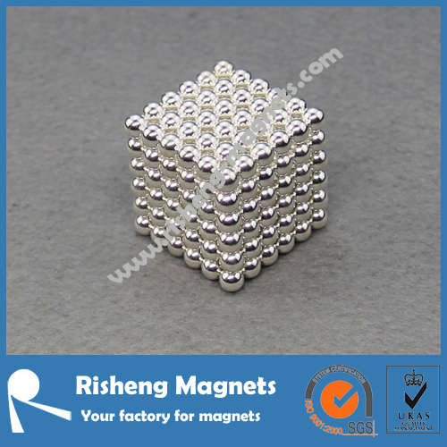 Silver Plated Sphere Magnets Neocube NdFeB Magnet Balls