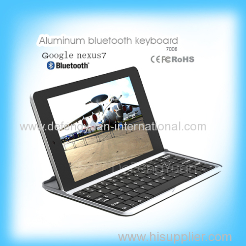 Wireless Aluminium Bluetooth keyboard for google nexus 7