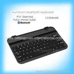 Aluminum Cover Case Bluetooth Keyboard for samsung tab2 P3100 6200
