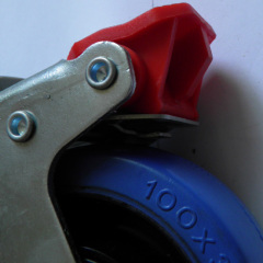 swivel locking elastic rubber casters