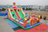 Wolong inflatable trampoline combo slide inflatable jumpers commercial bouncer with slide