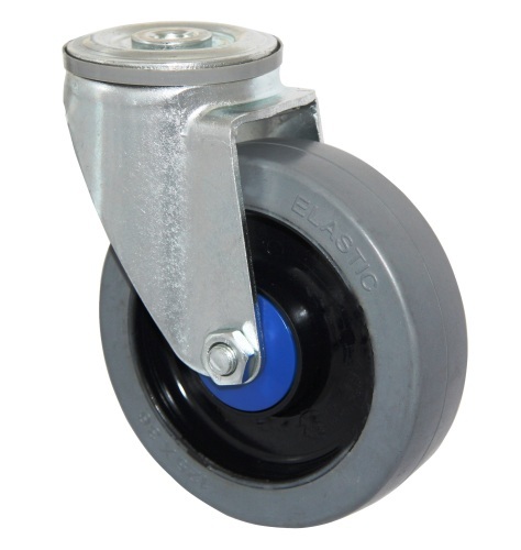 5 inches bolt hole fitting swivel rubber casters and wheels