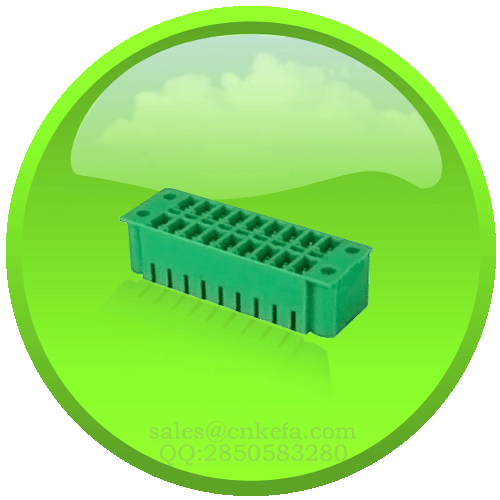plug-in terminal block with dual row pins
