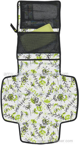 Stylish Travel Diaper Changing Kit with Mesh Pockets