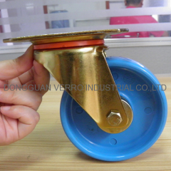 Top plate fitting swivel casters