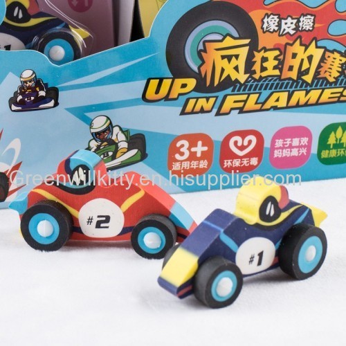 Crazy Racing car Eraser